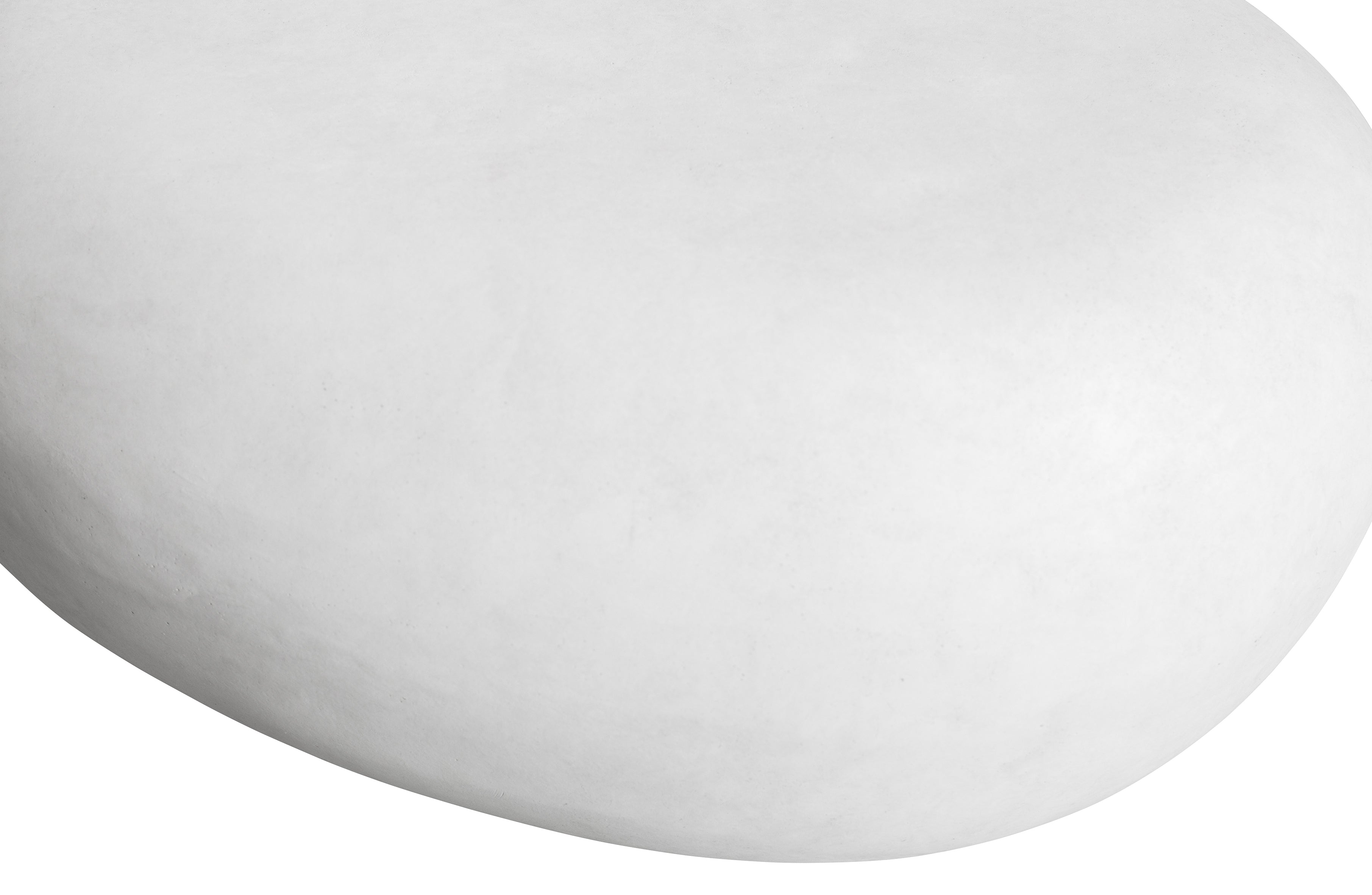 Table basse Pebble en argile blanchie et fibre de verre