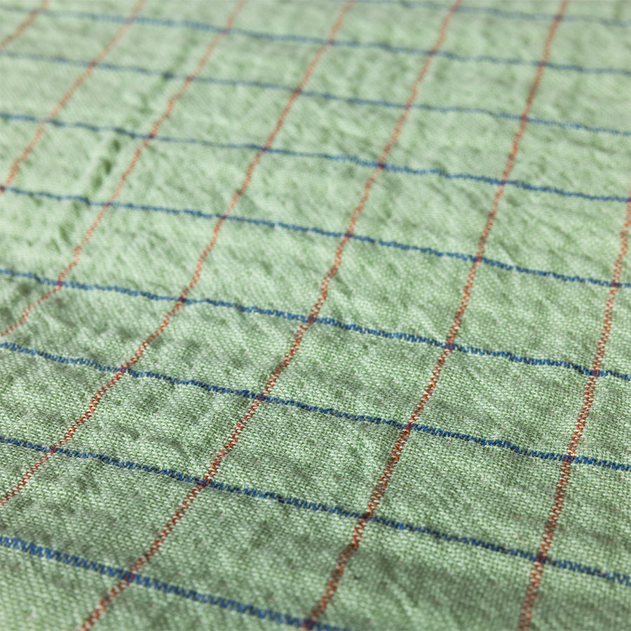 Plaid Vert en Coton en haut. : cm, long. : 170 cm, larg. : 130 cm